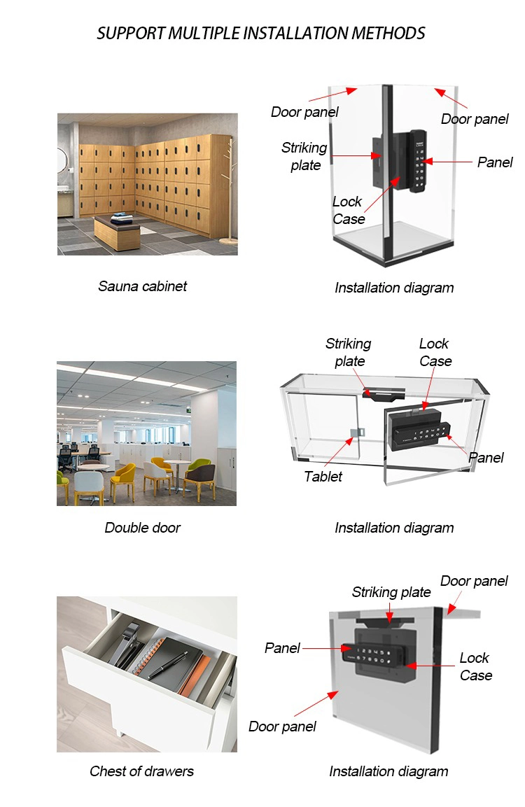 Furniture Hardware Cabinet Handle Electronic Safe Digital Code Smart Lock