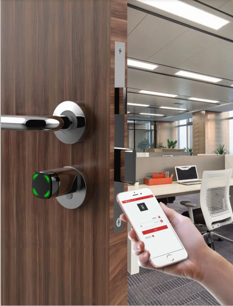 Multi-Unlocking Ways Euro Profile Single Smart Door Lock Cylinder with Adjustable Cylinder for Hotel and Office