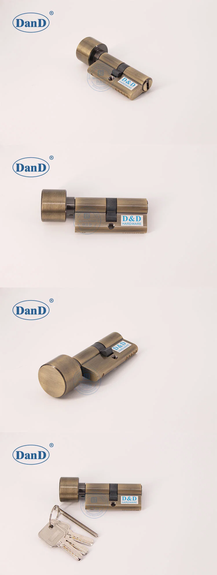 OEM Hardware Bathroom Bedroom BS En1303 European Solid Brass Commercial Euro Profile Wooden Door Thumb Turn Single Double Lock Half Cylinder Lock