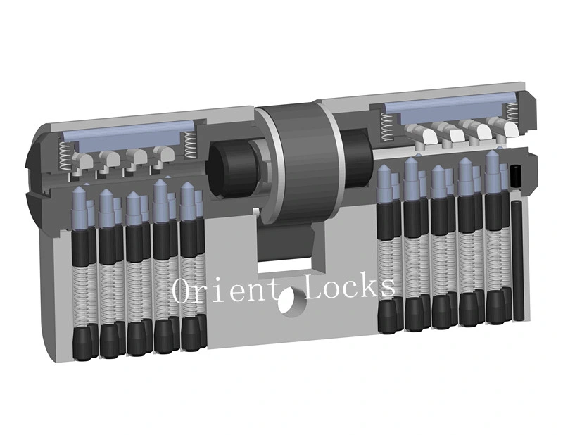 Snake Key Cylinder Lock Double Pins with Emergency Function