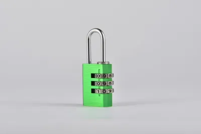 La combinación de aleación de aluminio de color verde 3 Código de Seguridad marca Candado económica