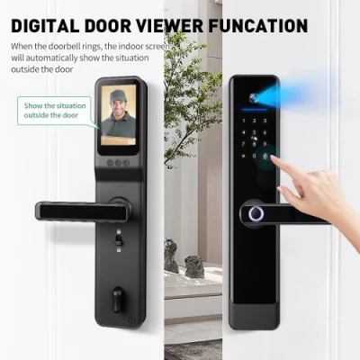  Guangdong Tuya digital electrónica de control deslizante de cerradura de puerta inteligente con la cámara