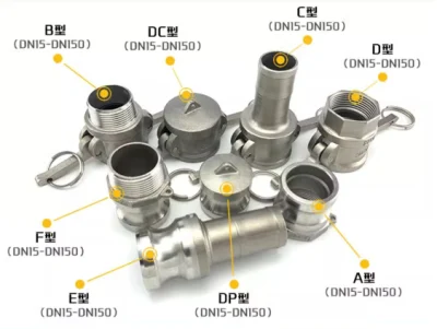  Acero inoxidable 304/316 acoplamiento rápido Camlock a/B/C/D/DC/DP/E/F