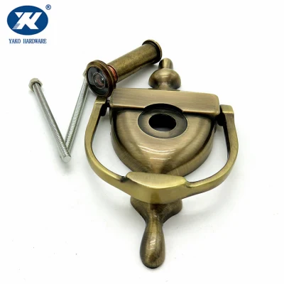 Seguridad Zinc Alloy Deluxe Knocker de Puerta Vista ángulo Knocker de Puerta