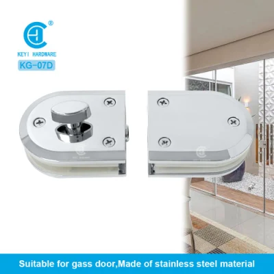  Keyi Metal Kg-07D cerradura de cristal a cristal de puerta con doble Puerta de giro simple