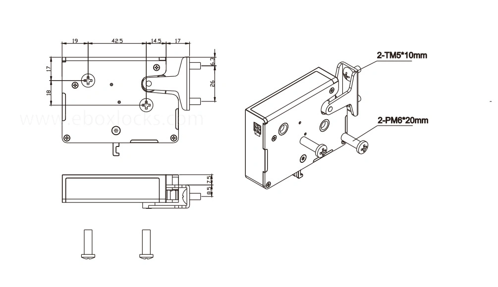 Factory Supply Electric Lock with Gear Motor for Refrigerated Pickup Station