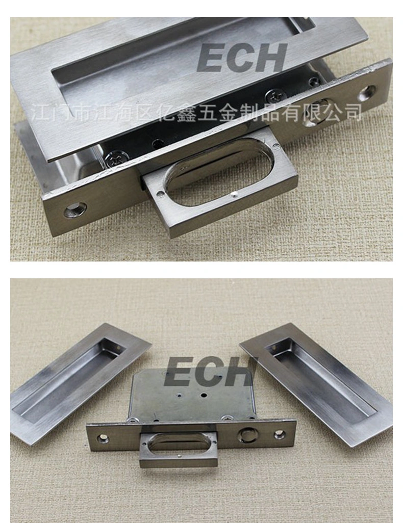 Stainless Steel Security Safe Sliding Door Lock with Concealed Handles