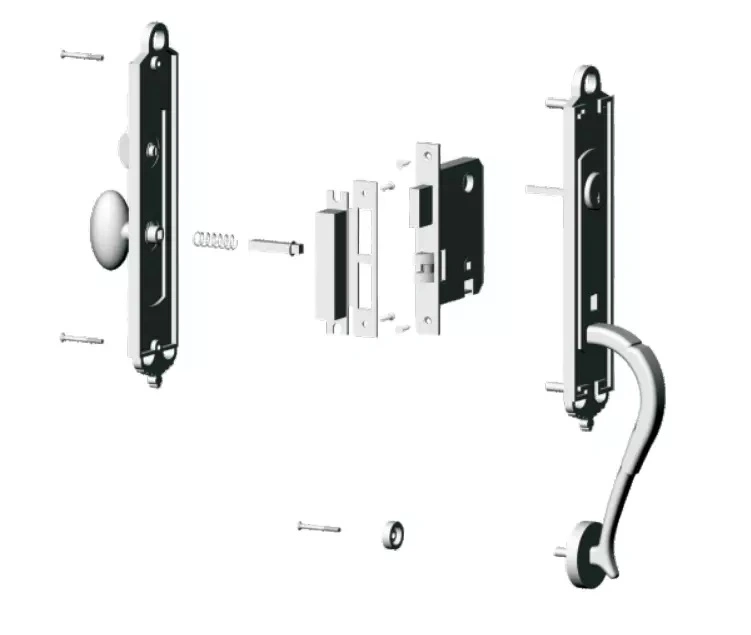 Hardware Sercurity Zinc Alloy Handle Handle Mortise Keys Door Lock