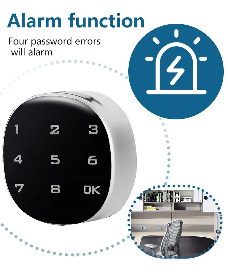 20mm Touch Keypad Office 8 Digit Password Keyless Smart Drawer Electronic Cabinet Cam Lock