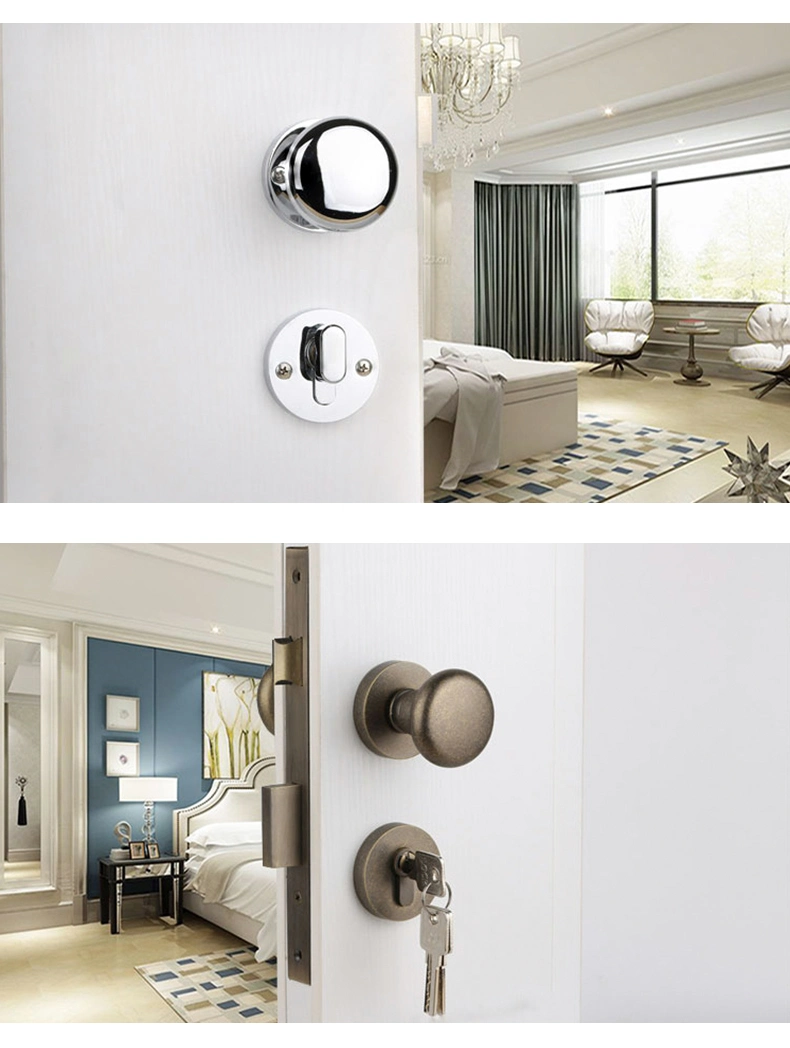 Promotional Round Door Safety Locks Zinc Alloy High Quality Metal Door Locks with Key Cylinder