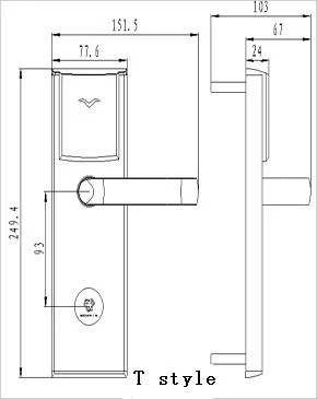 Wireless TCP/IP RFID MIFARE Card Security Electronic Hotel Smart Door Lock