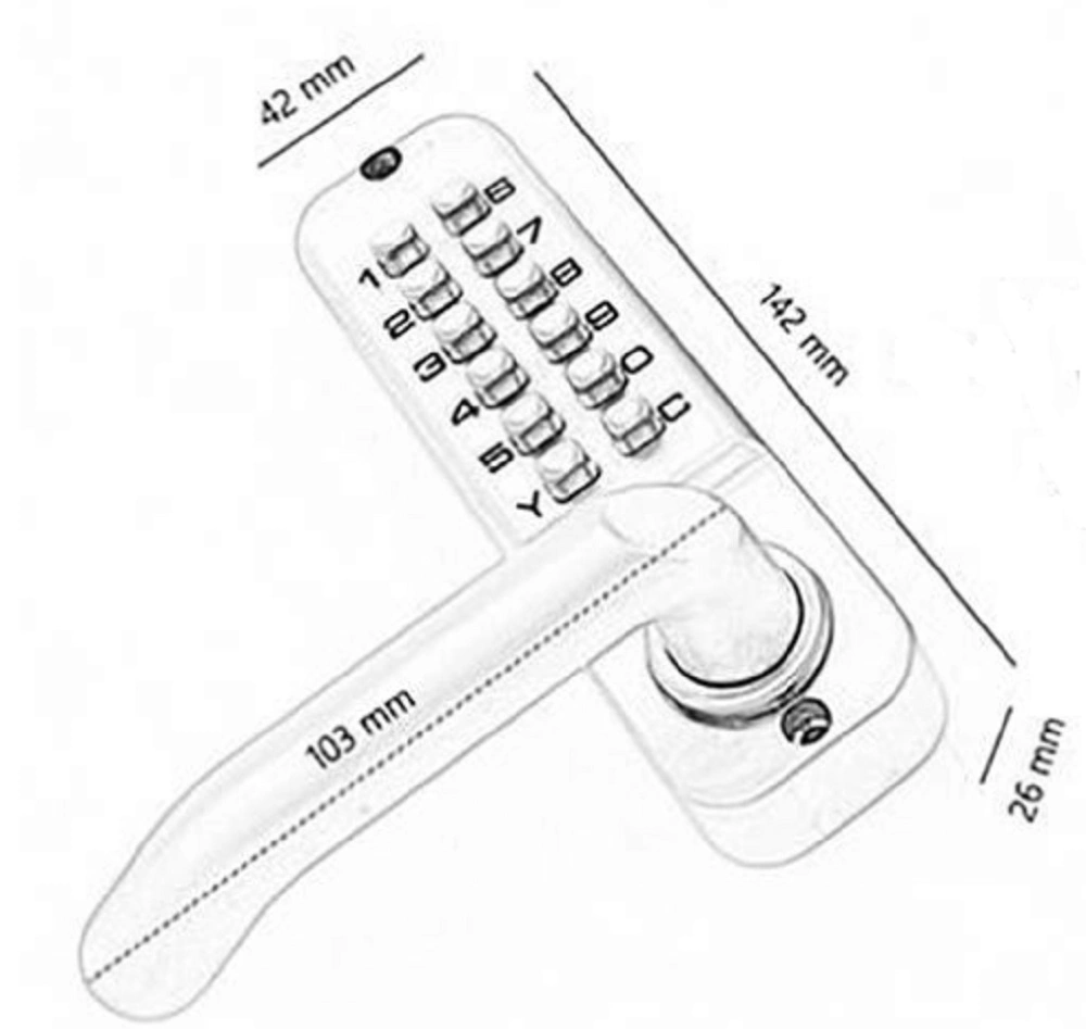 Yh1146 Digital Door Lock Code Change Mechanical Code Lock