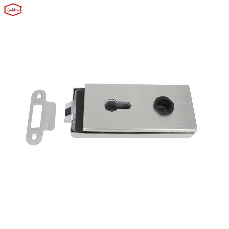 SSS Square Shape Swing Tempered Glass Door Lock with Handle Cylinder