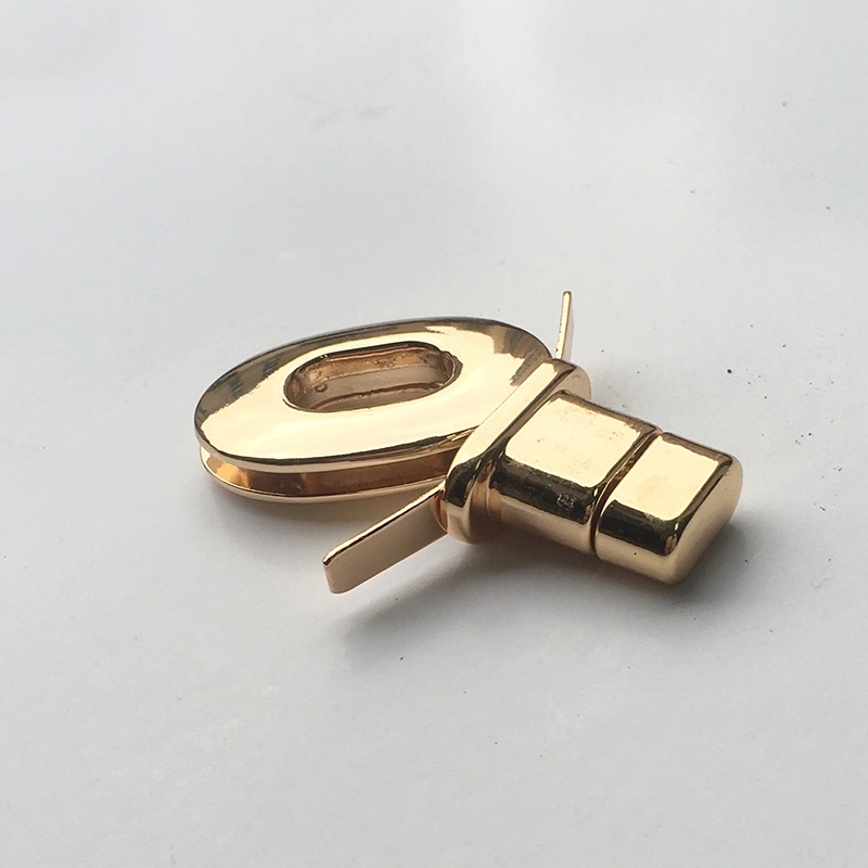 Gold Oval Twist Lock Turn Metal Closure Buckle Locks Hardware