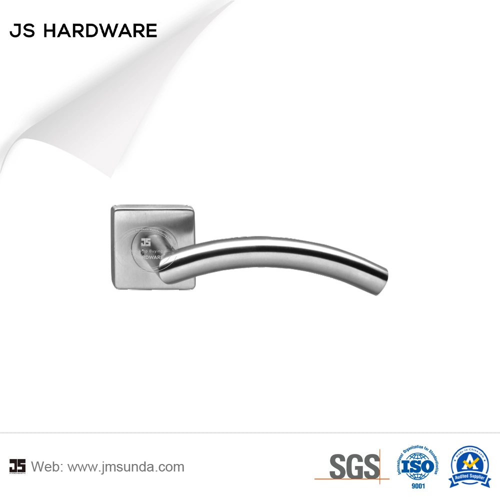 European Style Metal Interior Bathroom Stainless Steel Square Door Hardware Door Handle