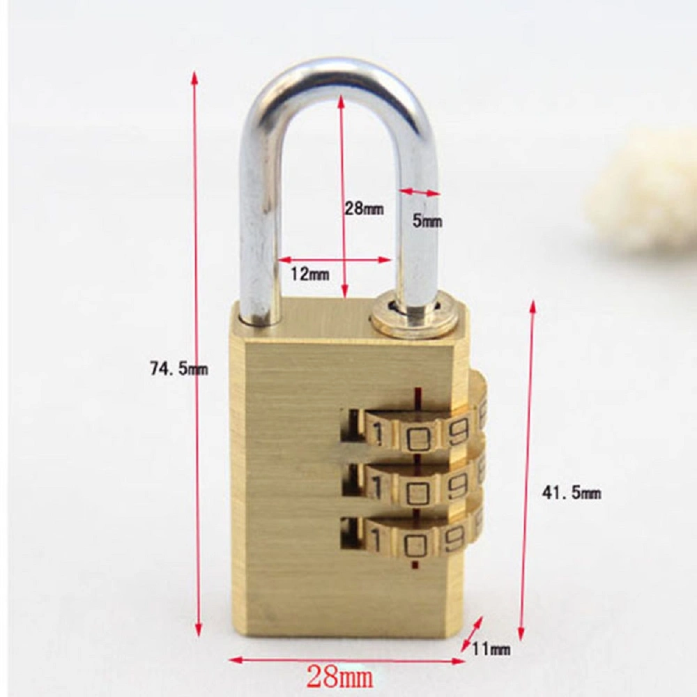 Yh10072 Large Password Padlock 3 Digit Lock Travel Luggage Wardrobe Drawer Password Lock