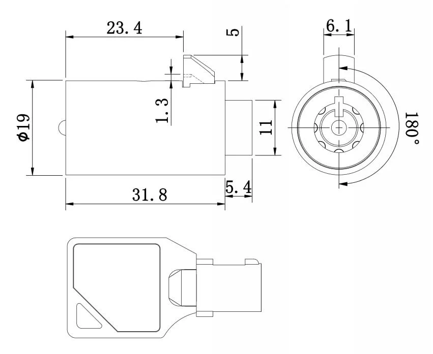 Security Euro Cylinder Key Code Lockbox with Combination Cam Lock