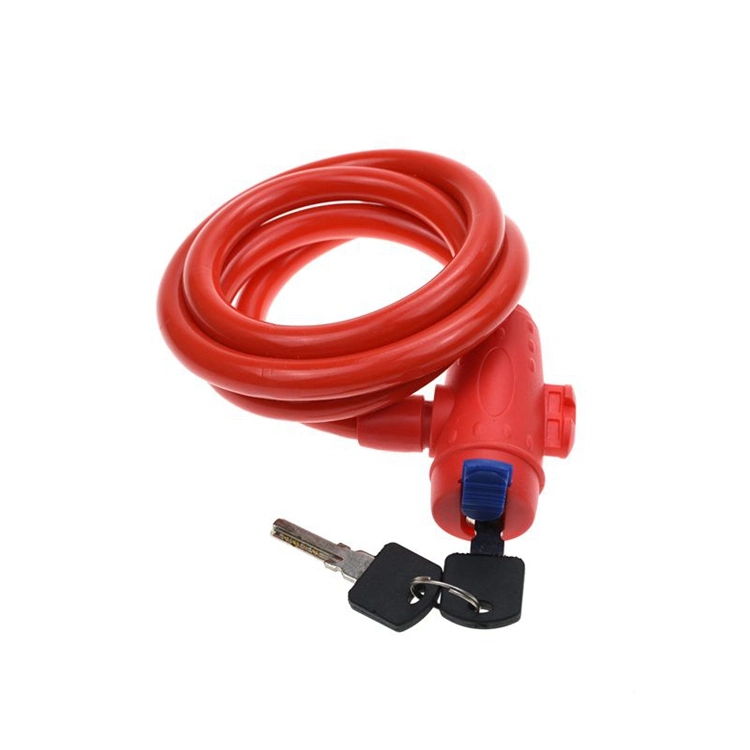 Yh1498 Wire Bike Lock Anti-Theft Steel Strong Wire Coil Cable Bicycle Cable Combination Motorcycle Security Lock with 2 Keys Bicycle Accessories