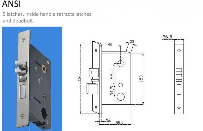 Controlled Computer Hotel Door Lock for Wooden Doors with Software Management