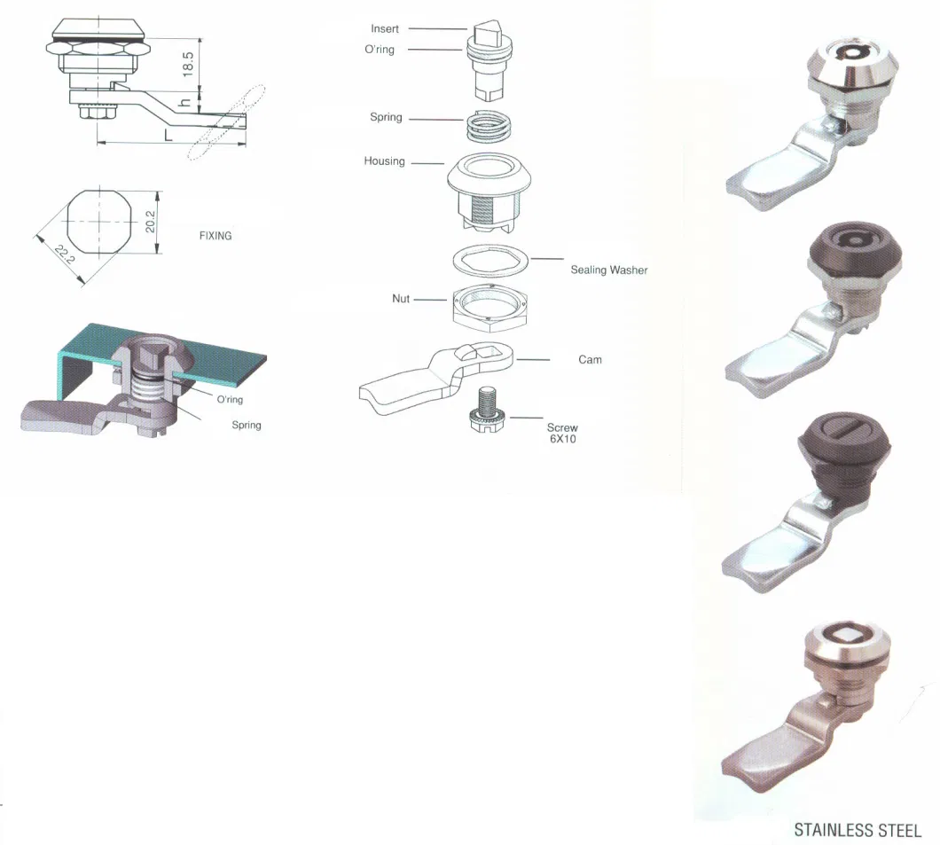 Cam Lock, Gas Tank Tongue Lock, Toolbox Lock, Cabinet Door Lock, Electric Cabinet Door Lock, Al-Ms705-2