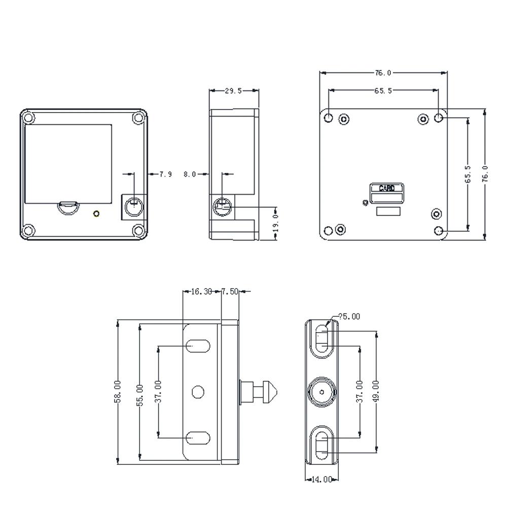 Ttlock APP RFID Locker Lock Cabinet Hidden BLE Drawer Lock