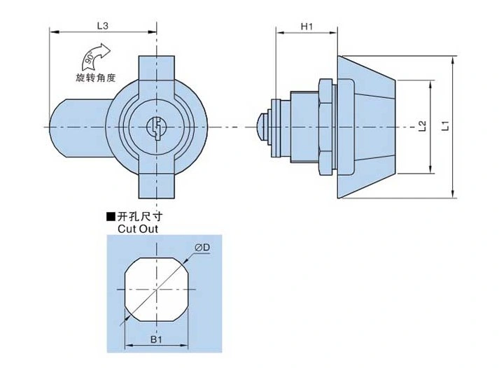 Quarter Turn Wing Knob Cam Lock (YH9714)