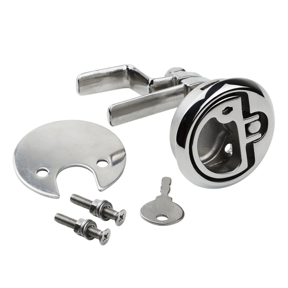 Factory Price Boat Accessories Stainless Steel 316 Mirror Polished Boat Round Slam Latch Hatch Latches Turning Lock