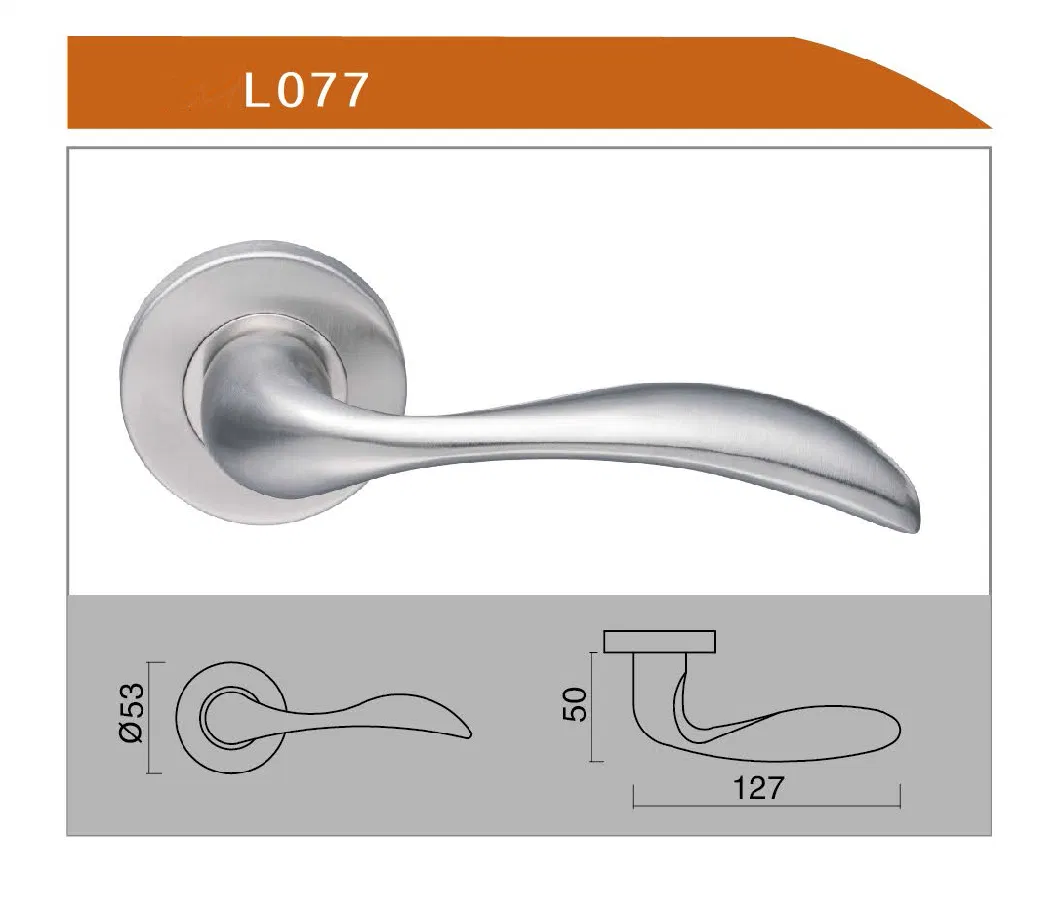 Stainless Steel Interior Solid Door Lever Handle Lock for Flush Pull Handle Door