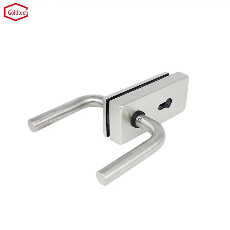 SSS Square Shape Swing Tempered Glass Door Lock with Handle Cylinder