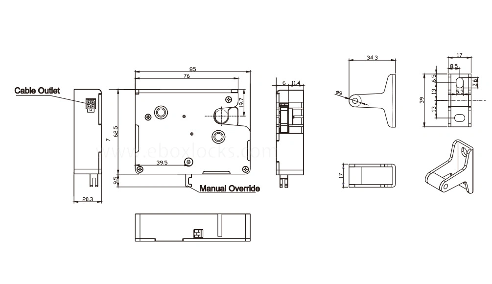 Factory Supply Electric Lock with Gear Motor for Refrigerated Pickup Station