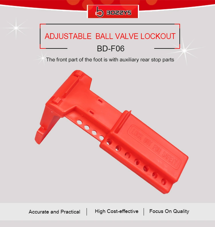 Bozzys OEM Red Plastic PP Adjustable Safety Ball Valve Lockout