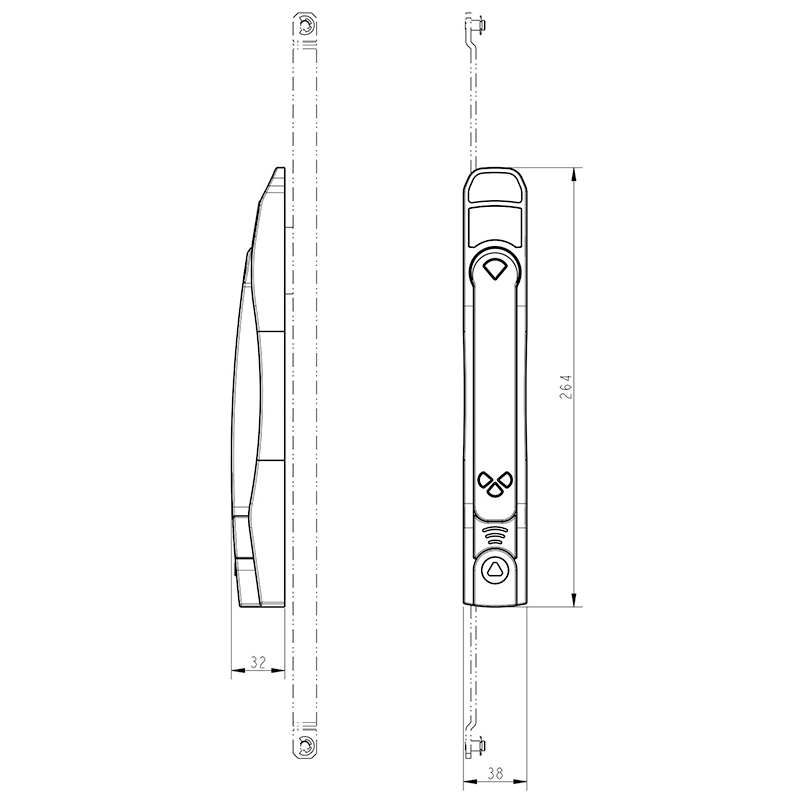 Electric Cabinet 3 Point Swing Handle Rod Control Lock