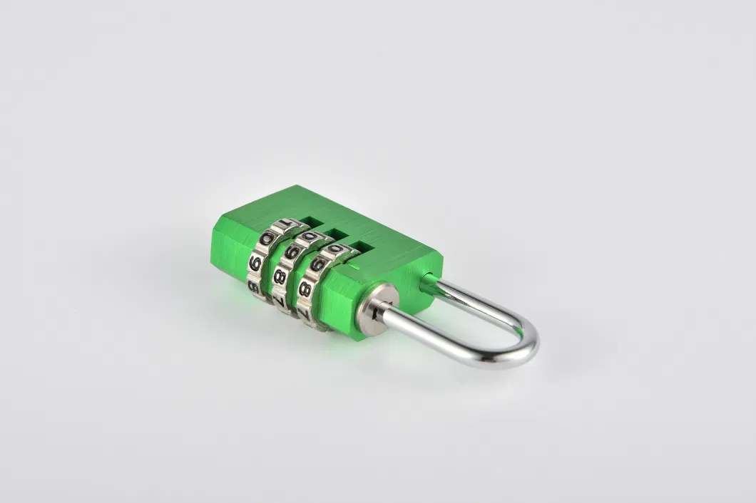 Green Aluminum Alloy Combination Code 3 Dials Safety Economic Pad Lock