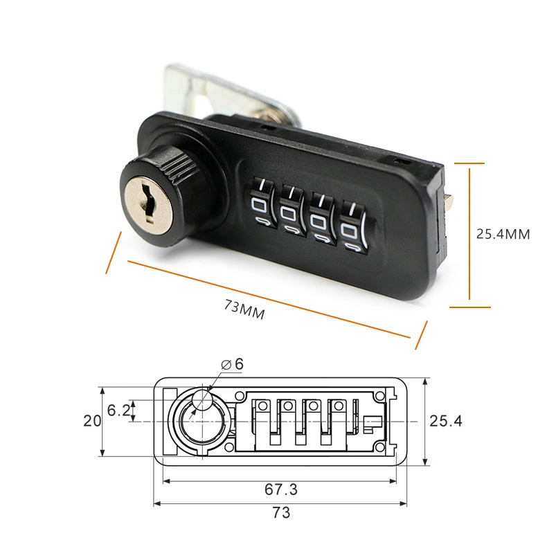 Safety 4 Digit Combination File Furniture Wooden Cabinet Password Master Key Drawer Cabinet Lock