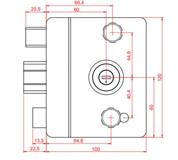 Stainless Steel Bedroom Dormitory Main Gate Security Key Door Rim Lock