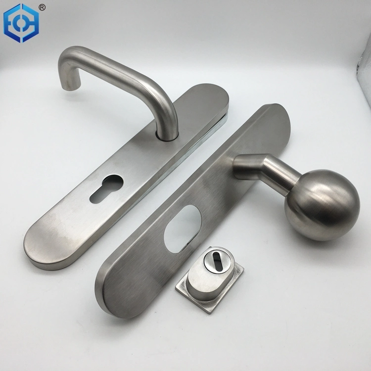 Stainless Steel Door Handle and Knob with Plate Silver