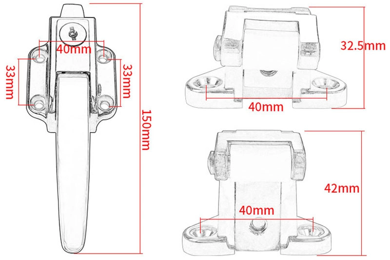 XL-713 Industrial Cold Room Test Cabinet Oven Door Handle Latch Lock