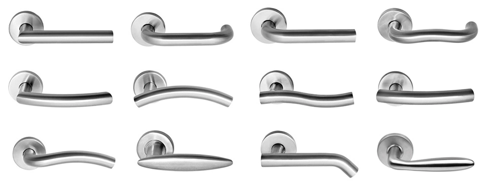 Basic Customization Luxury Door Handle Solid Stainless Steel Lever Gold Handle Knurled Door Handle