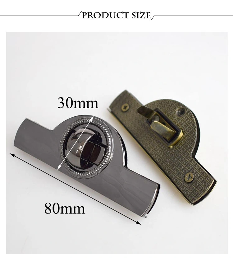 at-Bf129 Hardware Accessories Handbag Locks Twist Turn Locks Clasps Closure Bag Metal Lock