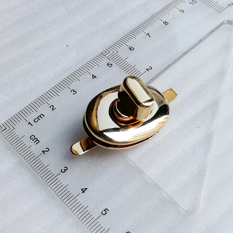 Gold Oval Twist Lock Turn Metal Closure Buckle Locks Hardware