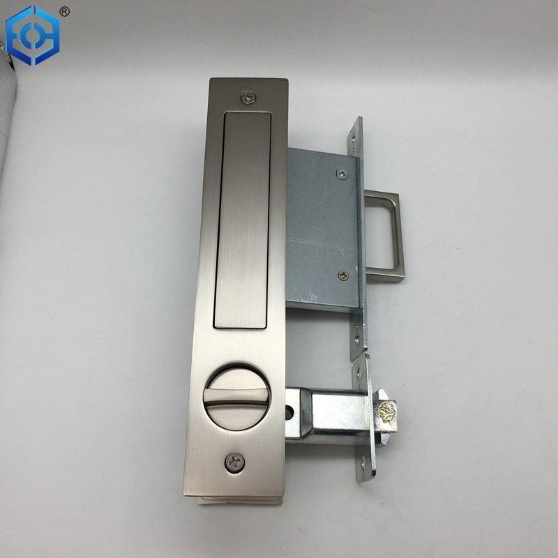 Zinc Alloy Invisible Recessed Handle Pocket Sliding Door Lock with 3 Keys