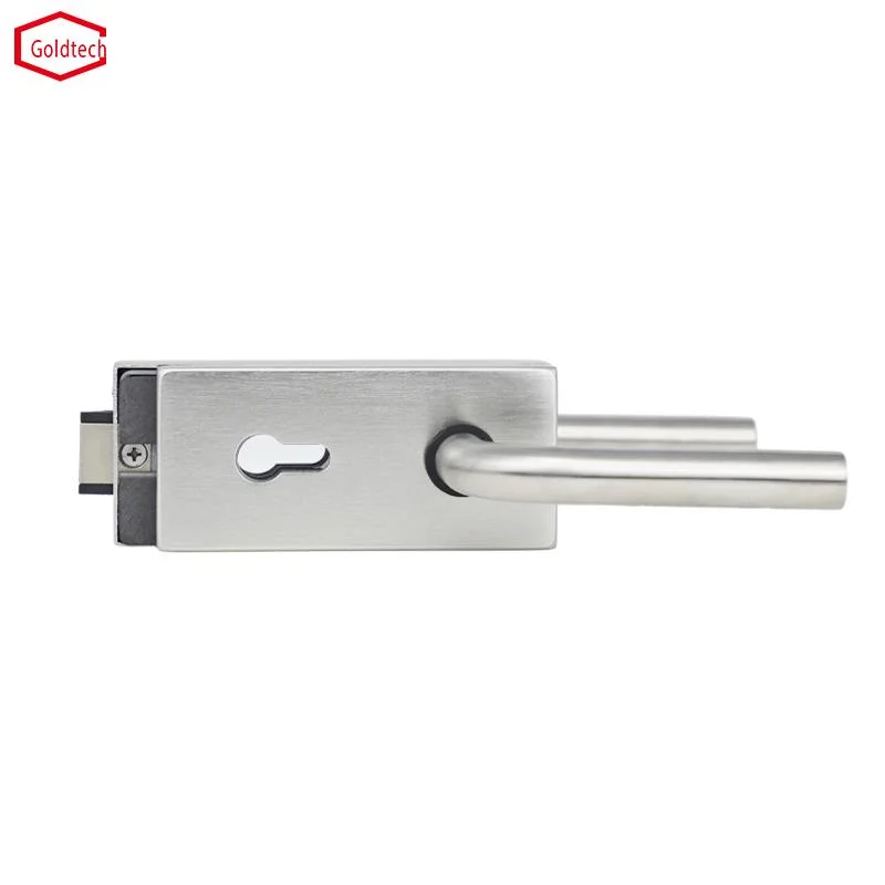 SSS Square Shape Swing Tempered Glass Door Lock with Handle Cylinder