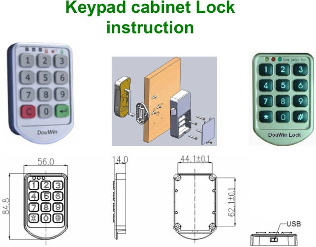 Digital Password Drawer Lock with Keypad Locker Lock