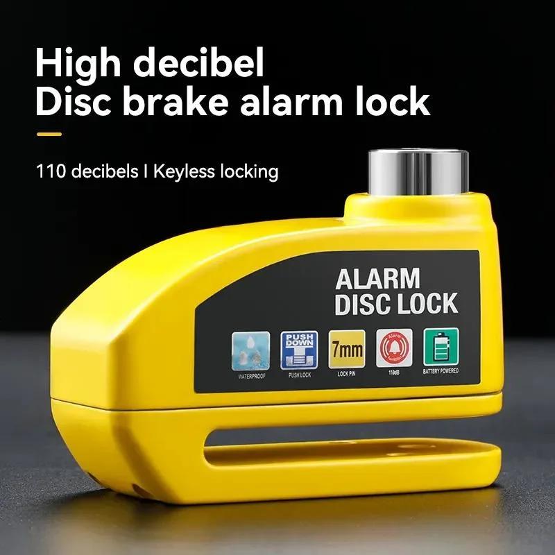 110dB Waterproof Bicycle Smart Disk Lock Alarm Motorcycle Bike Bicycle Reminder Rope Lock Bag Safety Anti-Theft Lock