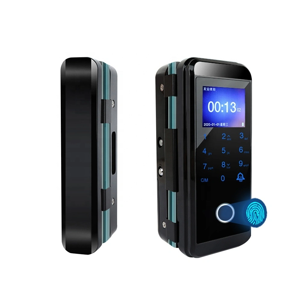 ABS Case Smart Fingerprint Glass Door Lock Biometric Lock in Touch LCD (8801)