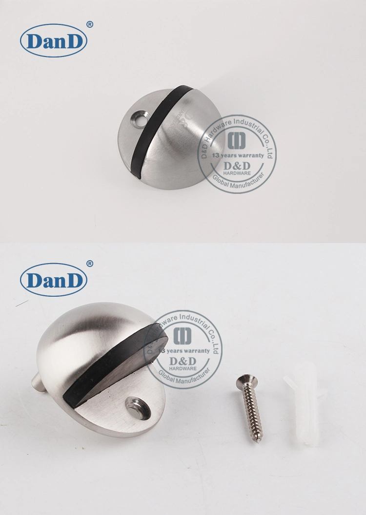 Door Furniture Hardware Fittings Stainless Steel 304 Hemisphere Commercial Door Holder Modern Half Moon Door Stopper Round Floor Mounted Door Stop