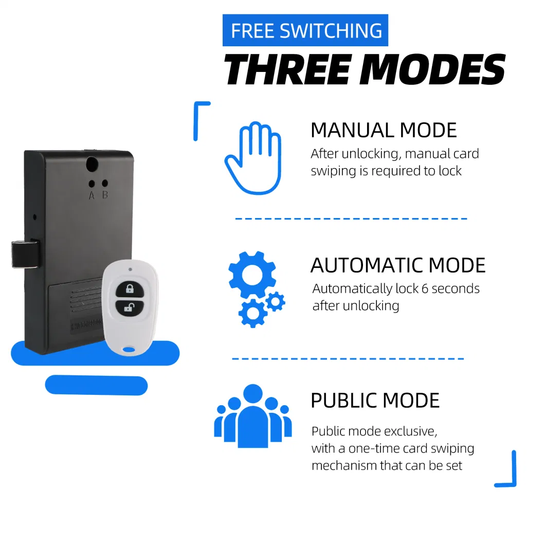 Armstrong Gym Office Smart Wipe Card Wooden Hidden Remote RFID Cabinet Lock