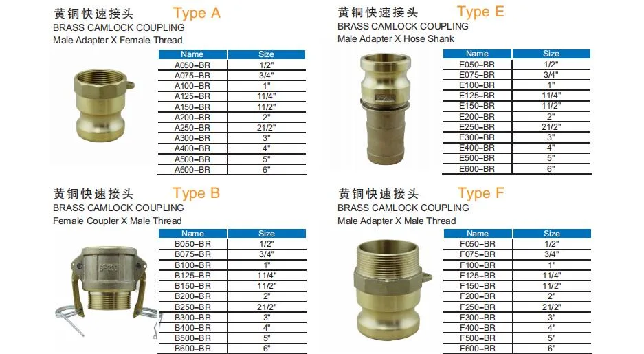 2&quot; Stainless Steel Camlock Type B with Self-Locking Handles, Groove Coupler