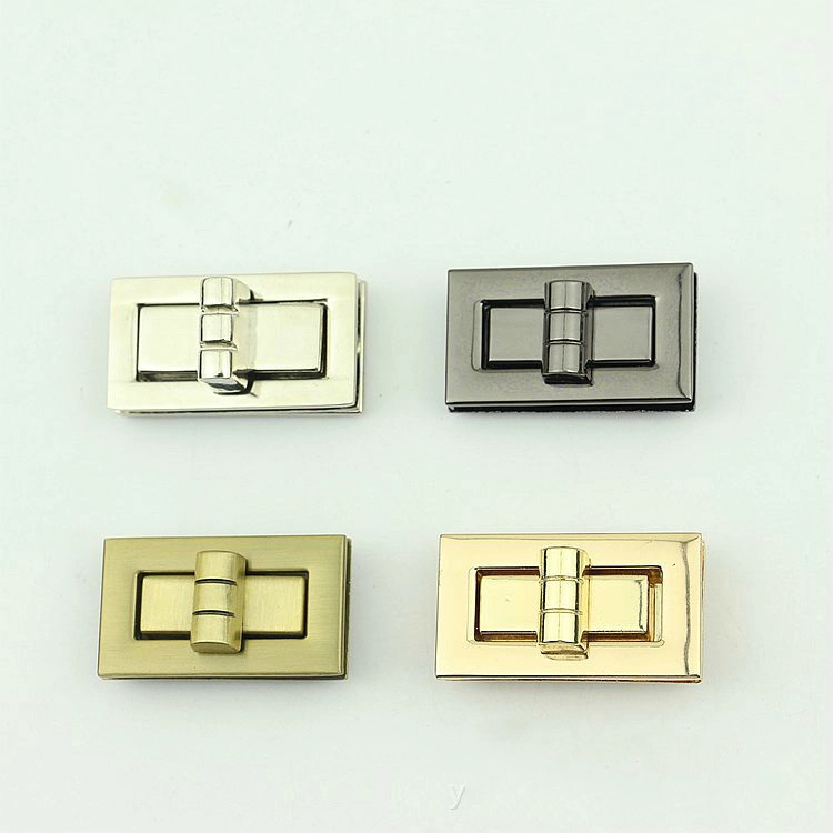 Bag Accessories Fashion Lady Twist Alloy Push Turn Hardware Metal Lock