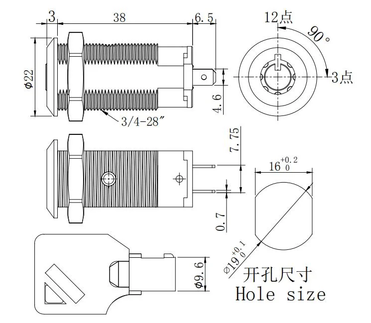 Safe Manufacturer Locker Cabinet Cylinder Electronic Switch Lock